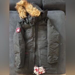 Canada Weather Gear Kids Unisex Black Puffer Coat Parka size 10/12